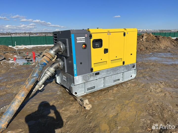 Аренда мощной мотопомпы Atlas copco