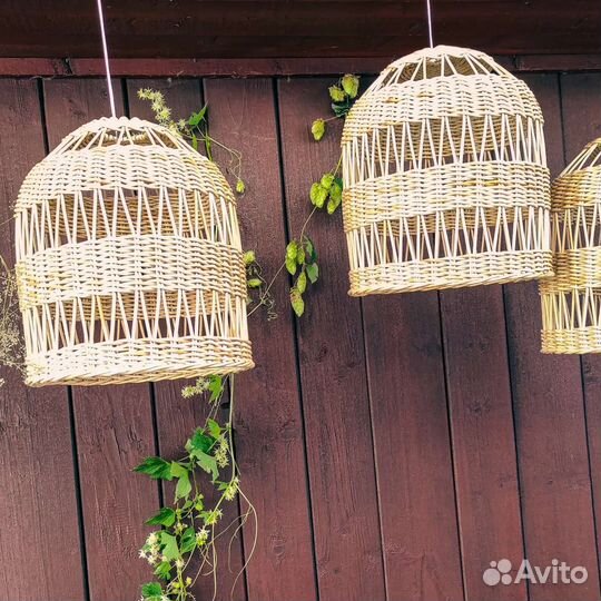 Абажур плетеный