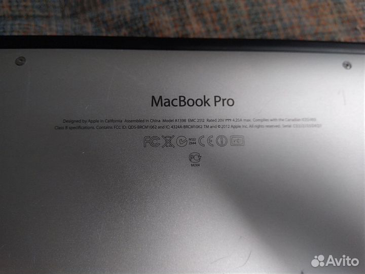 Apple MacBook Pro 15 retina mid 2012