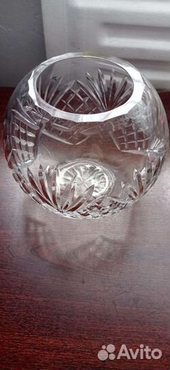 Хрустальная ваза шар