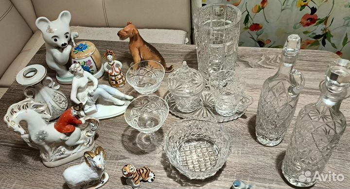 Фарфоровые статуэтки СССР лфз,хрусталь