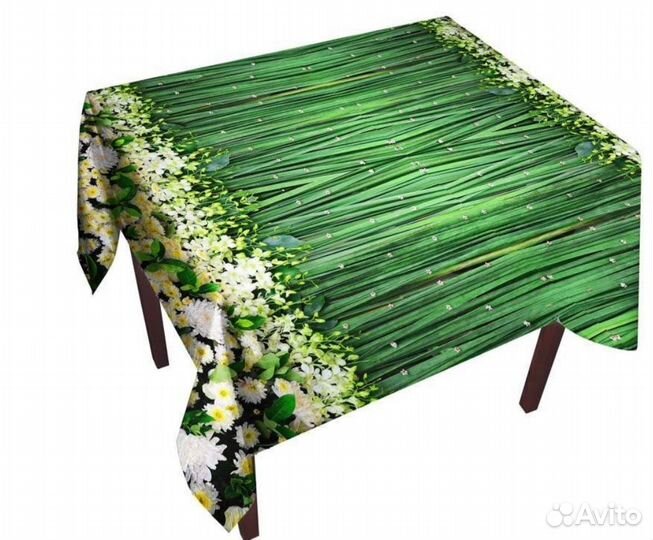 Шторы и скатерть для кухни комплект