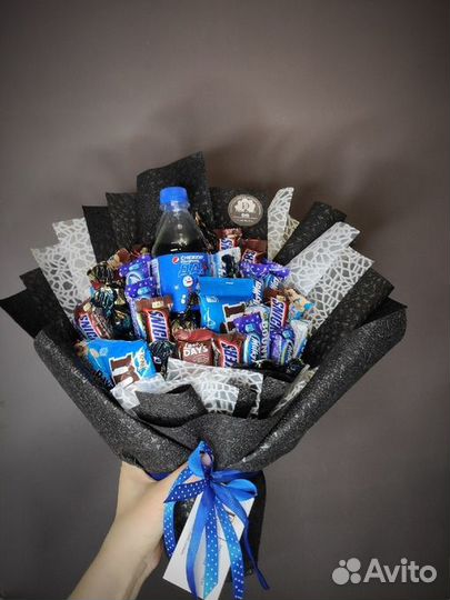 Подарок, съедобный букет, букет из конфет, детский