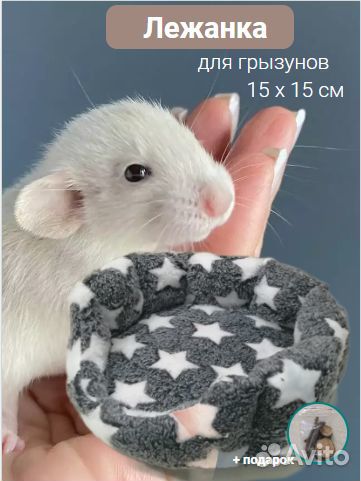 Лежанка 15х15см для крыс, хомяков