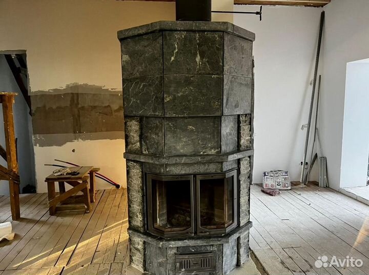 Печь из вулканического камня