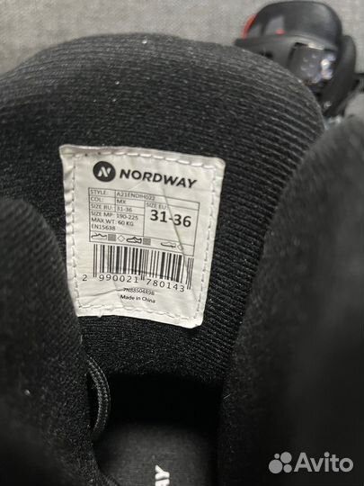 Коньки nordway детские раздвижные