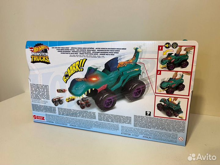 Hot Wheels Монстр-трак Голодный Мега Рекс