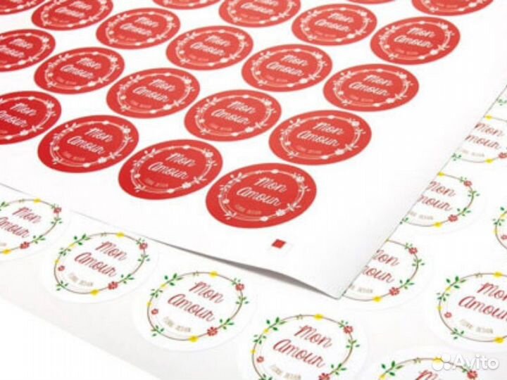 Печать наклеек