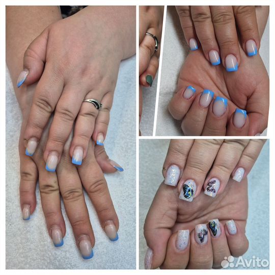 Модель на маникюр, наращивание и педикюр