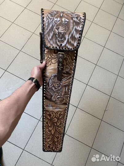 Подарочный набор шампуров в кожаном чехле 