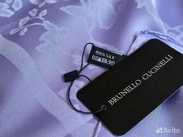 Платок Шелк Brunello Cucinelli Лаванда 12 расцвет