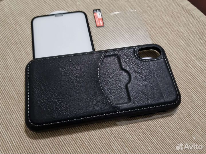 Чехол/бампер iPhone xr кожаный,стекло iPhone 11/xr