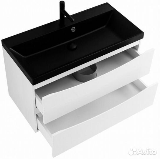 Мебель для ванной BelBagno Marino 80-BB800/450-LV-ART-AST-nero Bianco Opaco