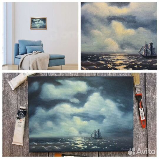Картина маслом Айвазовский и море (листайте)