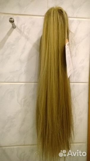 Русые волосы накладные термостойкий хвост парик