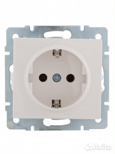 Розетка 1-м сп Rain 16А IP20 с заземл. керамика ме