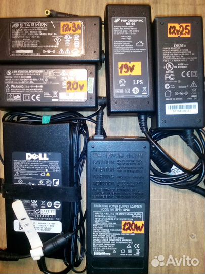 Блоки питания ноутбуков Аsus/Dell/HP/Lenovo