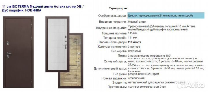 Входная дверь с терморазрывом