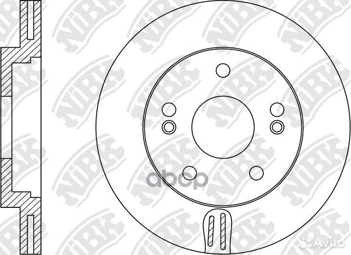 Диск торм. Fr KIA Ceed 12- RN1548 NiBK