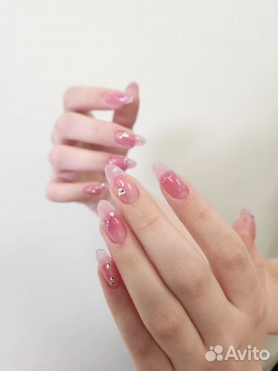 Корейский, крейзи маникюр, наращивание фикс цена