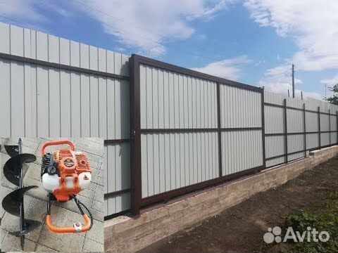 Откатные ворота с установкой