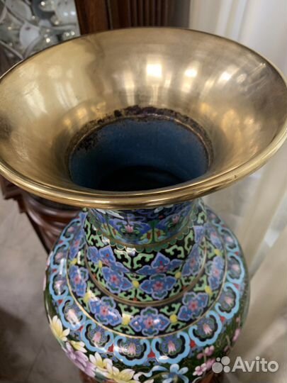 Огромная ваза Клуазоне Китай 58 см