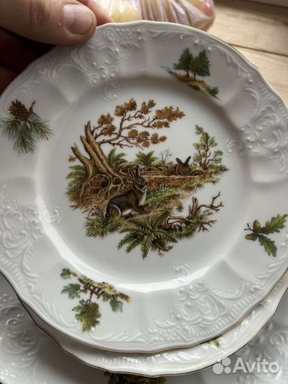 Столовый сервиз. охота. фарфор. чехия отложено