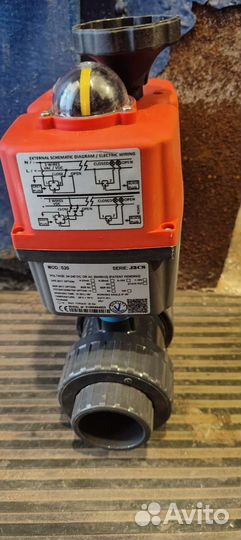 Кран шаровый с электроприводом пвх