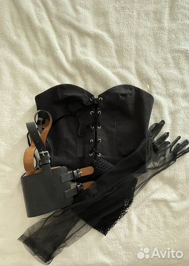 Портупея корсет боди перчатки