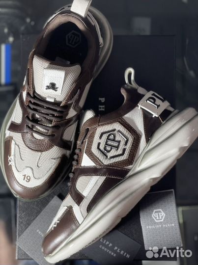 Philipp Plein кроссовки Hurricane коричневый 42