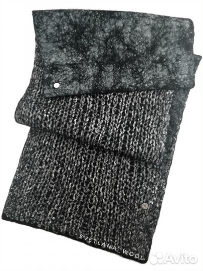 Шапка и шарфик валяные (унисекс)