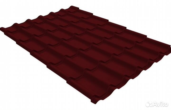 Металлочерепица классик 0,4 RAL 3005 красное вино