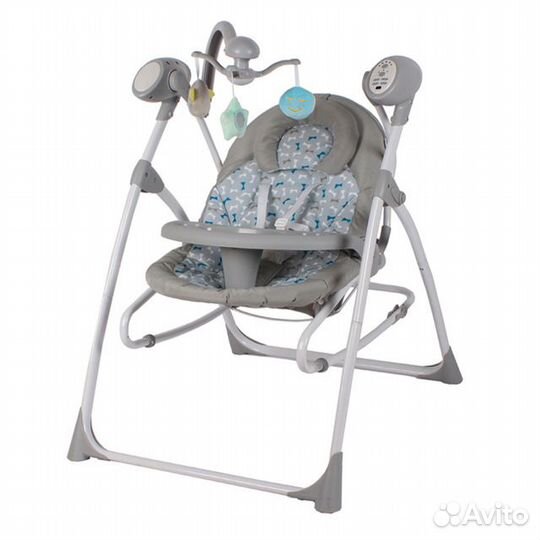 Электрокачель Baby Swing 2в1 (серый)