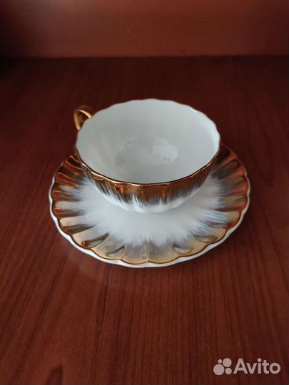 Чашка с блюдцем фарфор