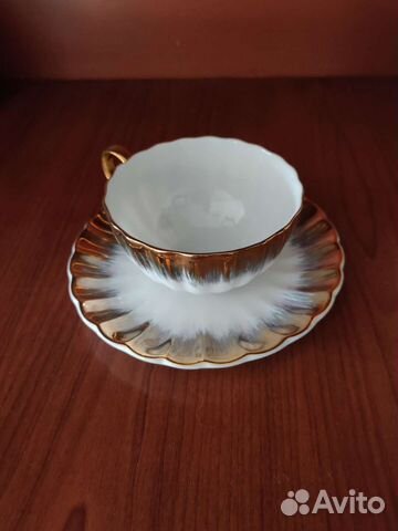 Чашка с блюдцем фарфор