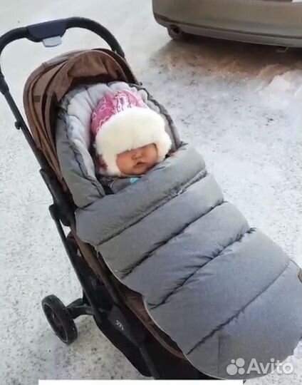 Зимний конверт в коляску mansita