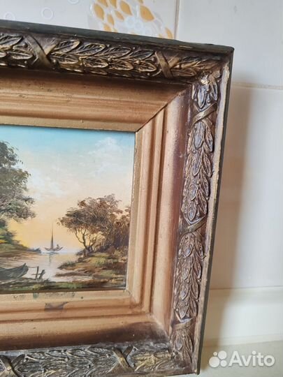 Картина маслом на холсте старинная пейзаж