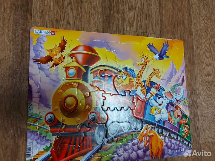 Пазлы larsen + волшебный чемоданчик (4пазла) +букв