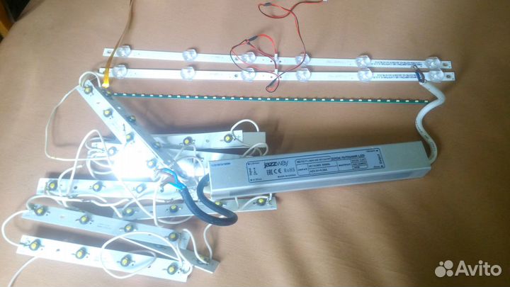 Светодиоды разные, драйвер 12в, светильники, лампы