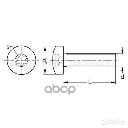 Винт 1295126 DAF