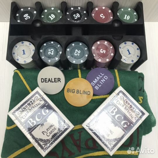 Покер Набор для покера Покерный набор. новый