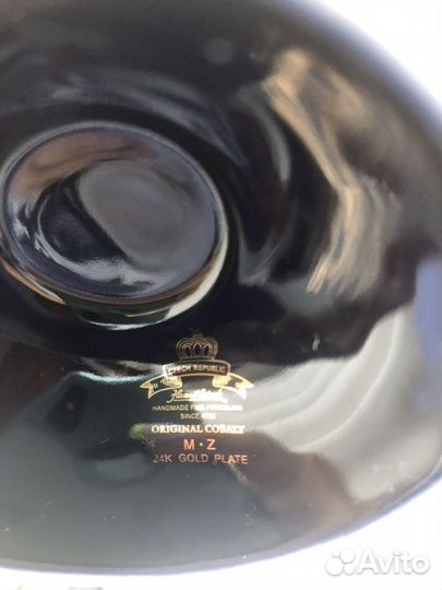 Вазочка Чехия Золотая роза