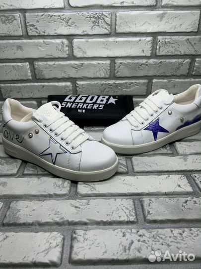 Кеды женские кожаные golden goose белые