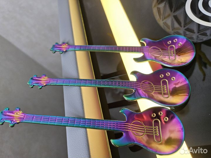 Ложки чайные. Декоративные. В форме гитары