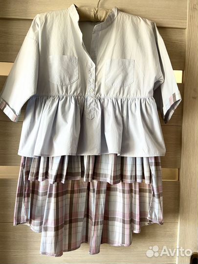 Дизайнерская рубашка, хлопок, новая