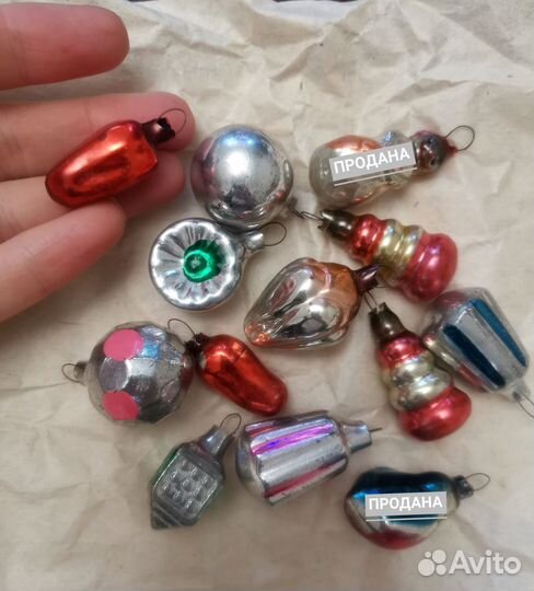 Игрушки ёлочные СССР. Стекло