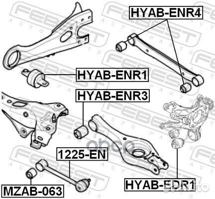 Сайлентблок задн прод рычага hyundai I30 hyab-ENR1