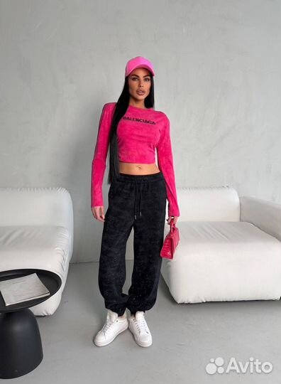 Теплые штаны в стразах, 2 цвета