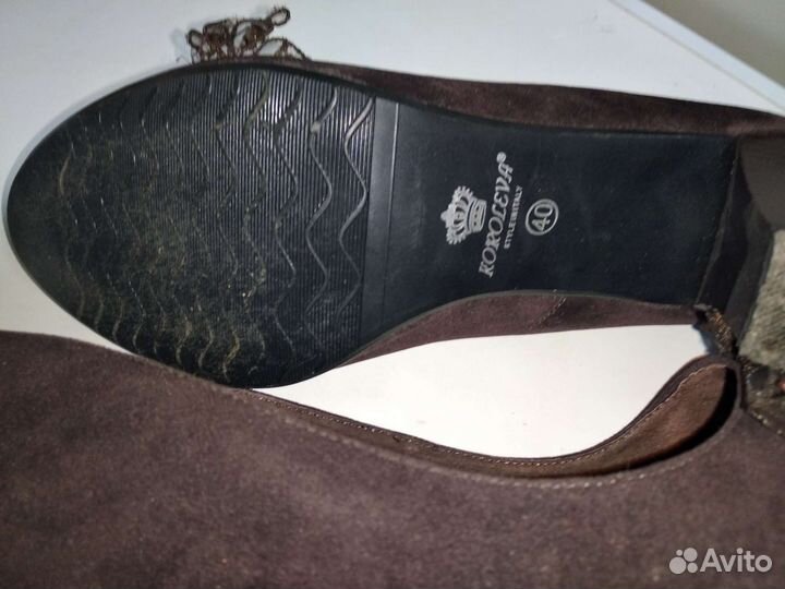 Туфли женские 40 размер, замша, бу