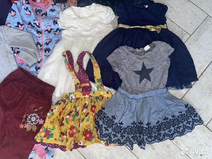 Большой пакет одежды для девочки 1-2года(80-92)